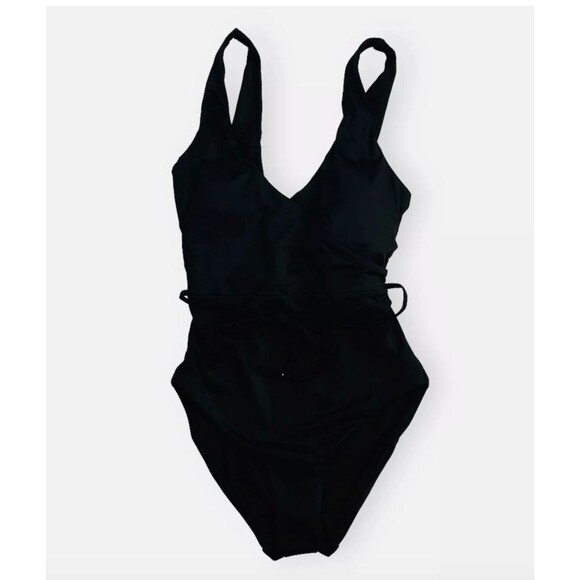 Andie Swim Women's Size M The Belmar Tie Waist One Piece Black Swimsuit NWT - Picture 3 of 7
